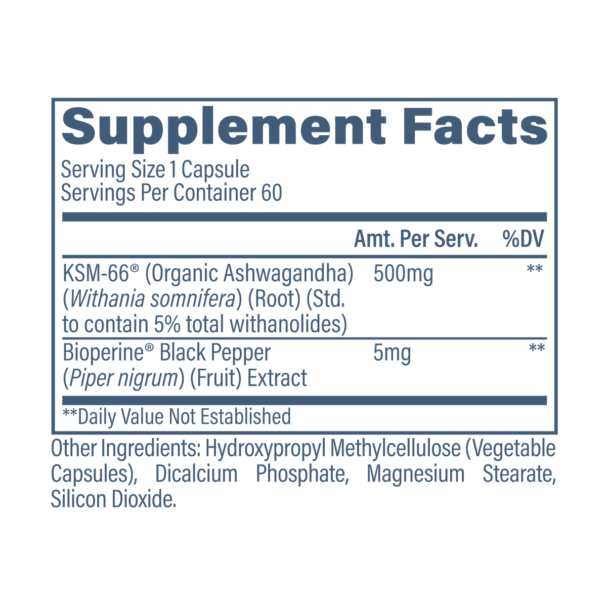 ASHWAGANDHA - KSM 66 (500MG)