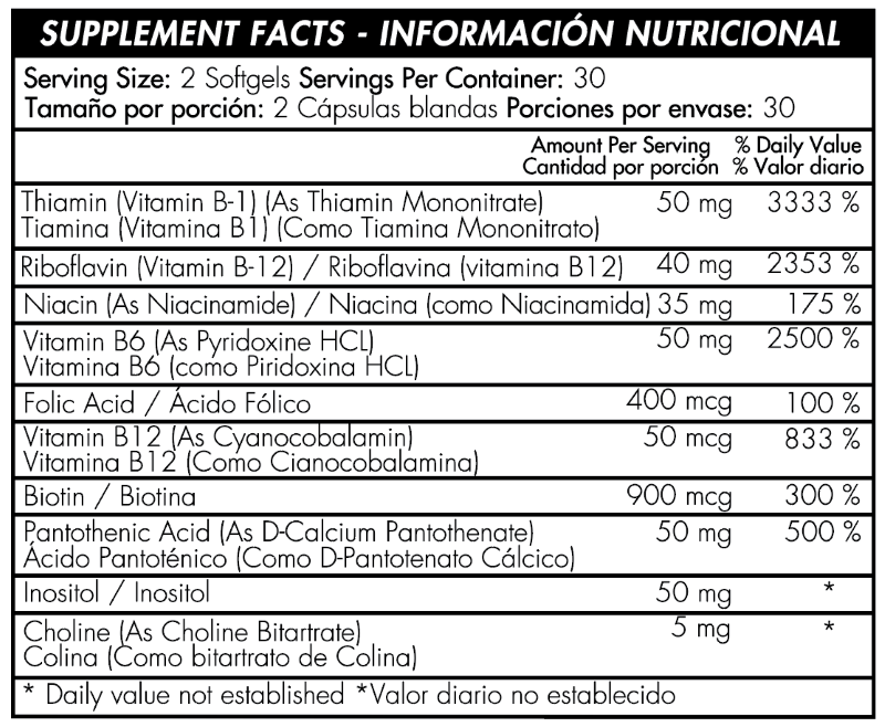 B COMPLEX - 100 tabletas