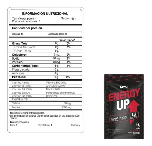 ENERGY UP - CAJA 12 UNIDADES