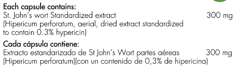 ST. JOHN'S WORT 300MG - 100 CAPSULAS