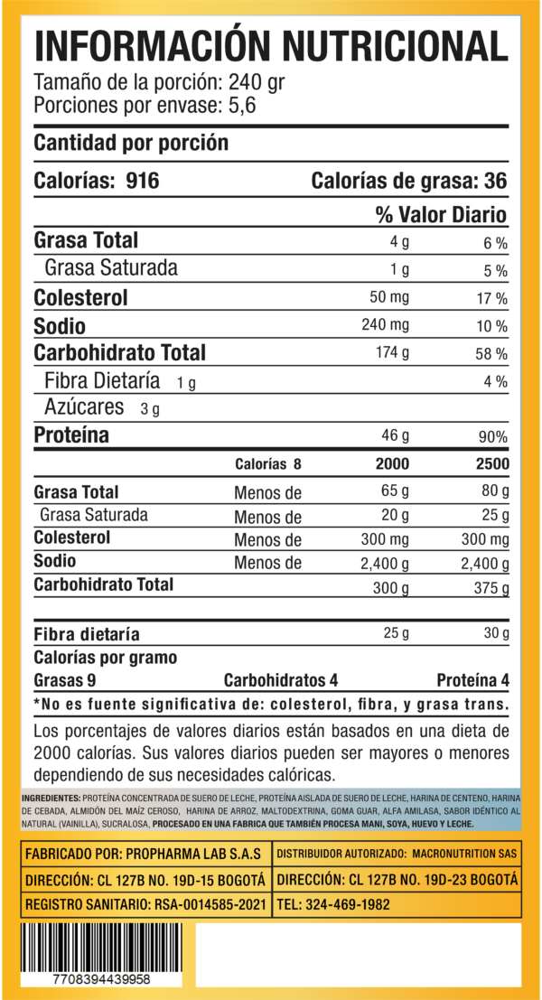 XL GAINER FOOD BLEND - 3LB