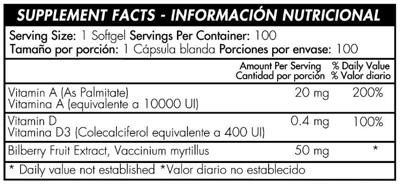 VITAMINA A 10.000IU - 100 SOFTGELS