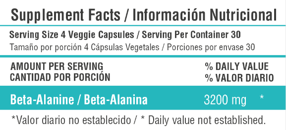 BETA - ALANINA - 120 CAPSULAS