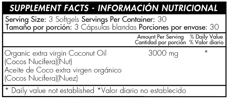 ACEITE DE COCO 3.000MG - 90 SOFTGELS