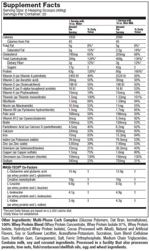 MASS TECH EXTREME - 20LB