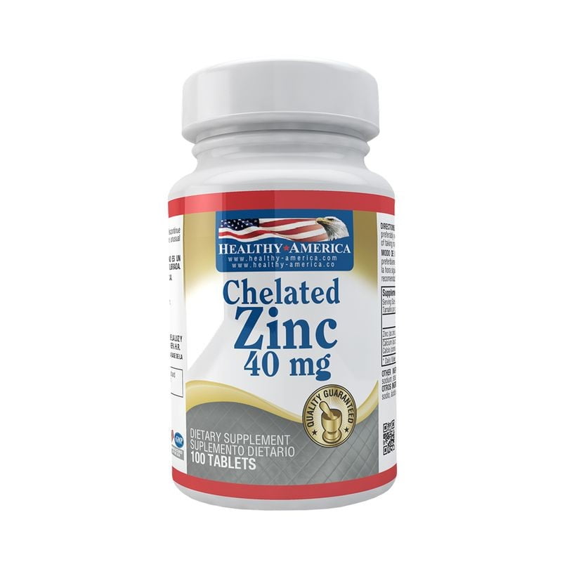 CHELATED ZINC 40MG - 100 TABLETAS