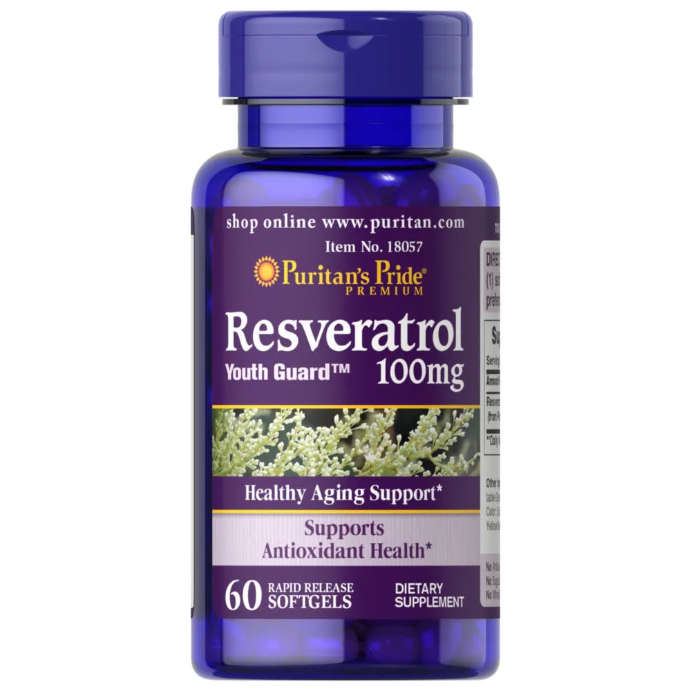 RESVERATROL 100MG - 60 SOFTGELS