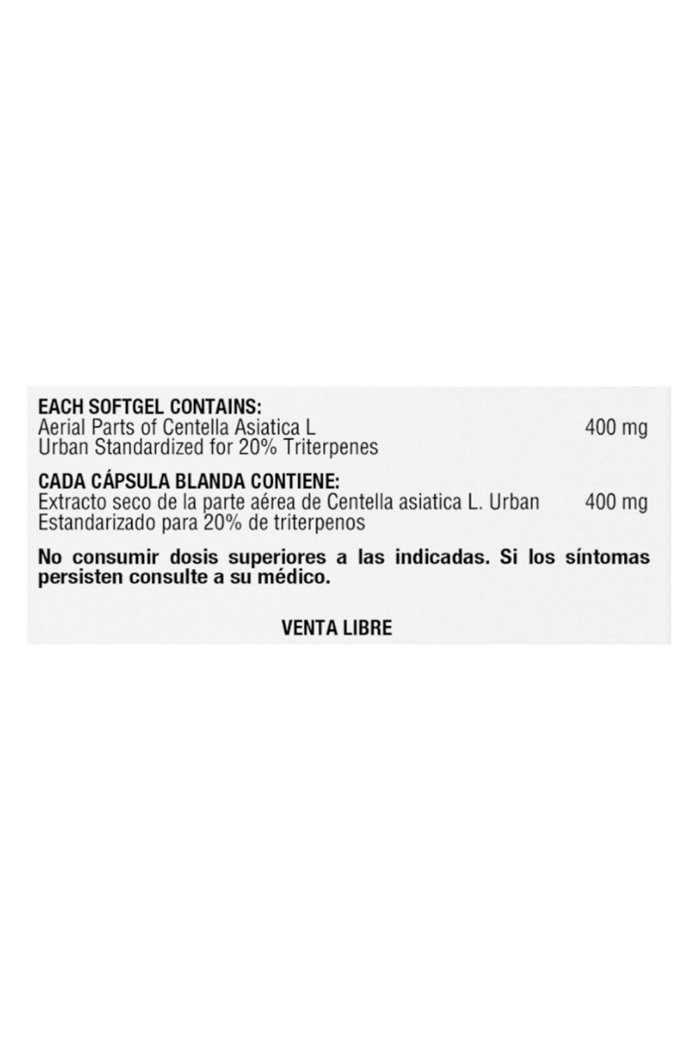 GOTU KOLA 400MG (CENTELLA ASIATICA) 90S