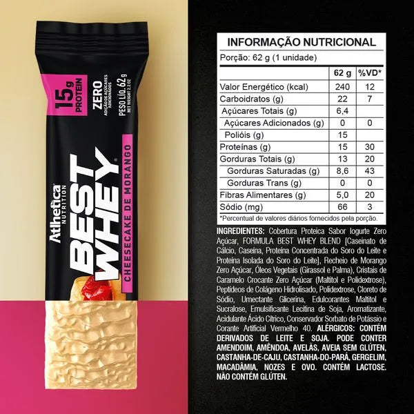 BEST WHEY BAR - CHESSECAKE DE FRESA