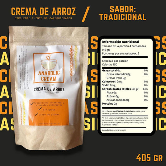 CREMA DE ARROZ - ANABOLIC CREAM (SIN SABOR)