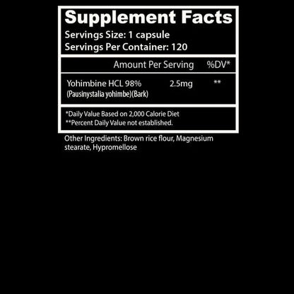 YOHIMBINA HCL - 120 CAPSULAS