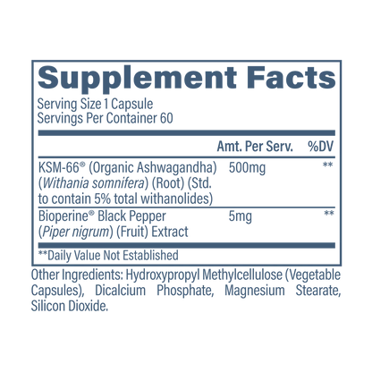 ASHWAGANDHA - KSM 66 (500MG)