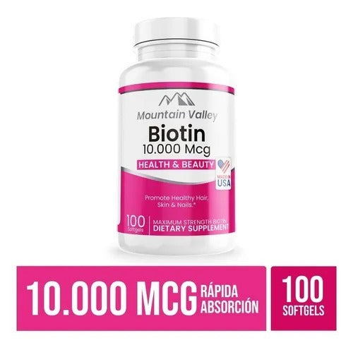 BIOTINA 10.000MCG - 100 SOFTGELS - MOUNTAIN