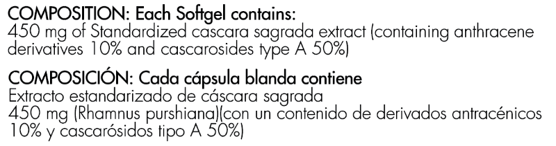 CASCARA-SAGRADA 450MG - 60 SOFTGELS