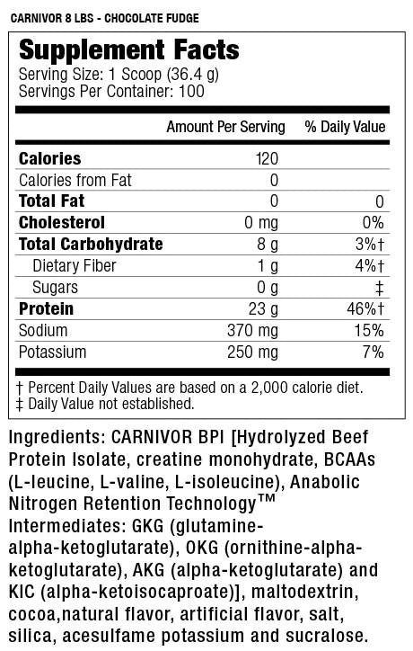CARNIVOR ISOLATE 8LB - CHOCOLATE