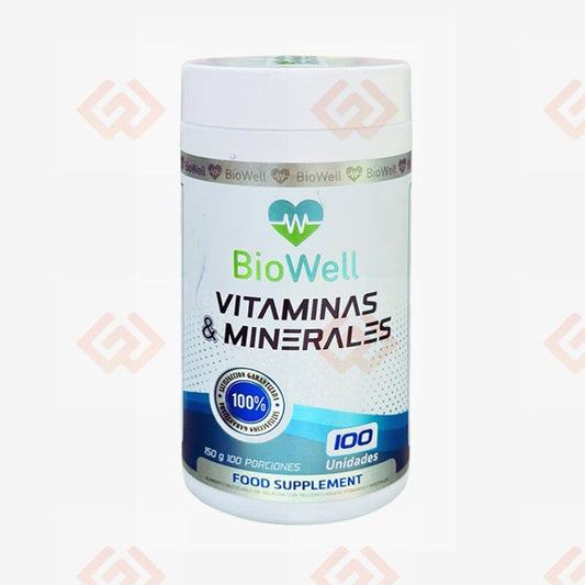 VITAMINAS Y MINERALES - 100 UNIDADES