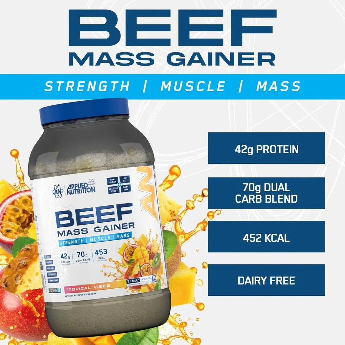 BEEF MASS GAINER - 3.13KG