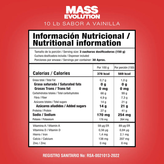 MASS EVOLUTION - 10LB - SUPER PROMOCION