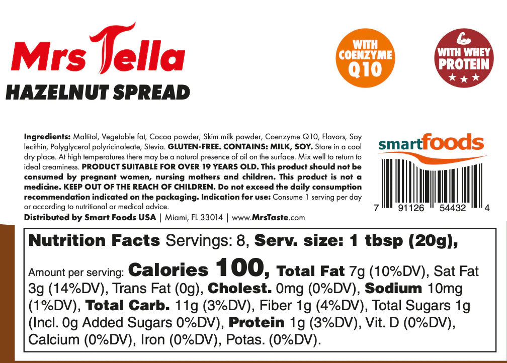Crema para untar MRS TELLA (CHOCOLATE Y AVELLANAS)
