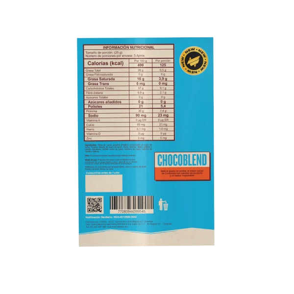 CHOCO BLEND - TABLETA DE CHOCOLATE PROTEICO