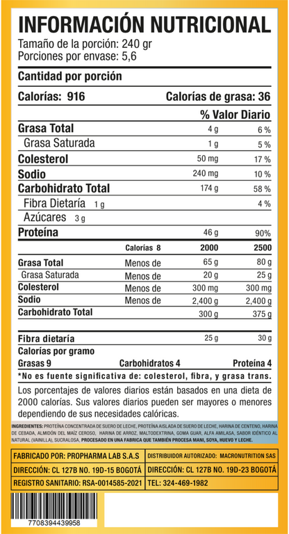 XL GAINER FOOD BLEND - 6LB