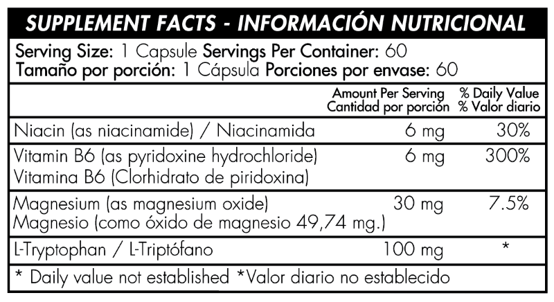 L-TRYPTOPHAN PLUS - 60 CAPSULAS