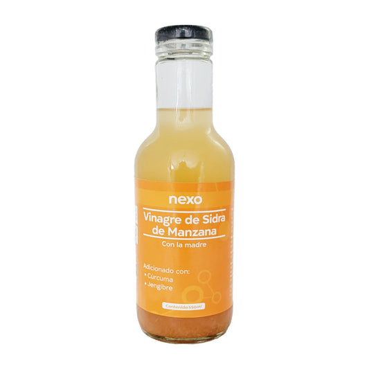 VINAGRE DE SIDRA DE MANZANA CON CURCUMA Y JENGIBRE