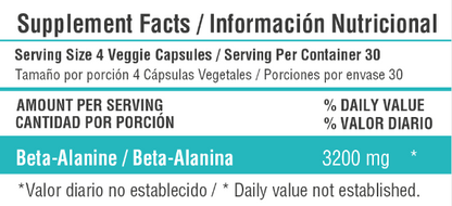 BETA - ALANINA - 120 CAPSULAS