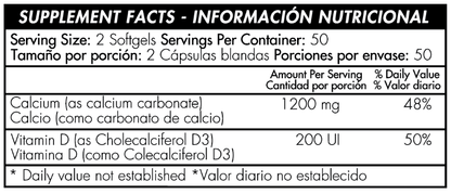 CALCIO LIQUIDO CON VITAMINA D3 - 60 SOFTGELS
