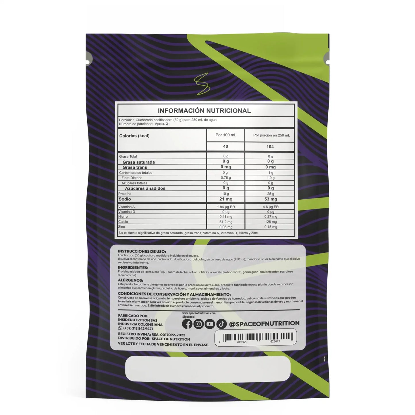 SPACE WHEY PROTEIN ISOLATE 2LB
