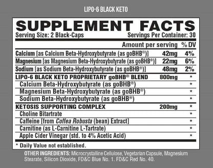 LIPO 6 BLACK KETO - 60 CAPSULAS