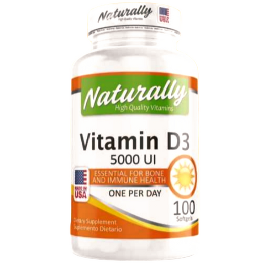 VITAMINA D3 - 5000IU - 100 CAPSULAS