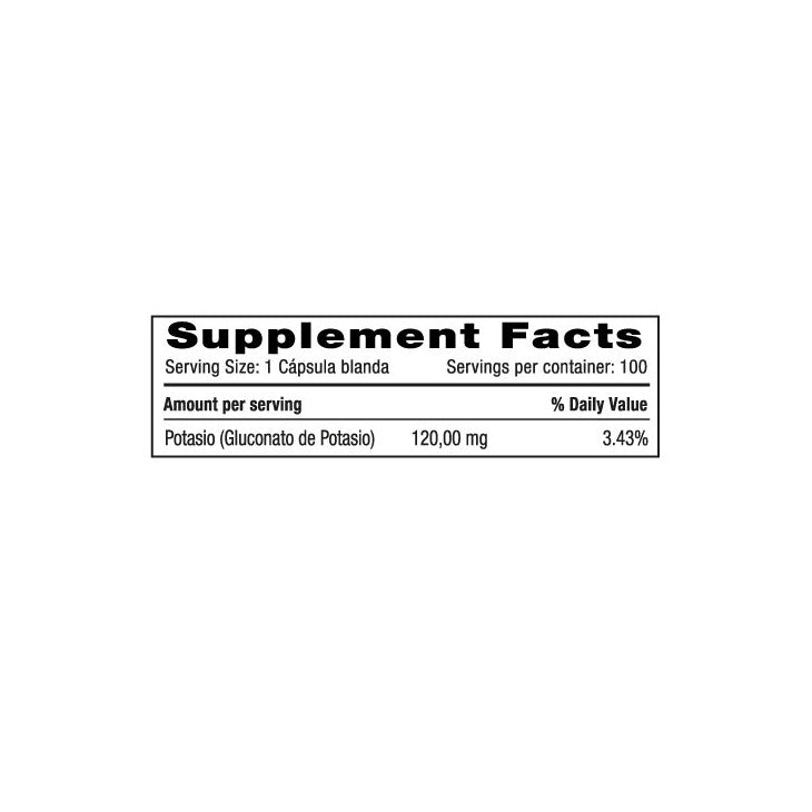 POTASIO 120MG - 100 SOFTGELS