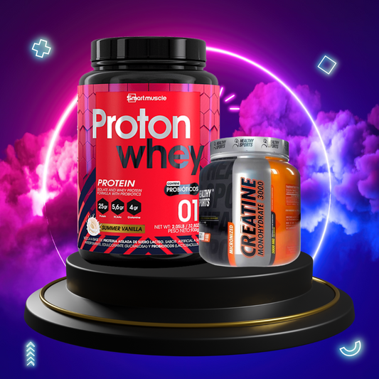 PROTON WHEY 2LB + CREATINA HEALTHY SPORTS 100 SERVICIOS