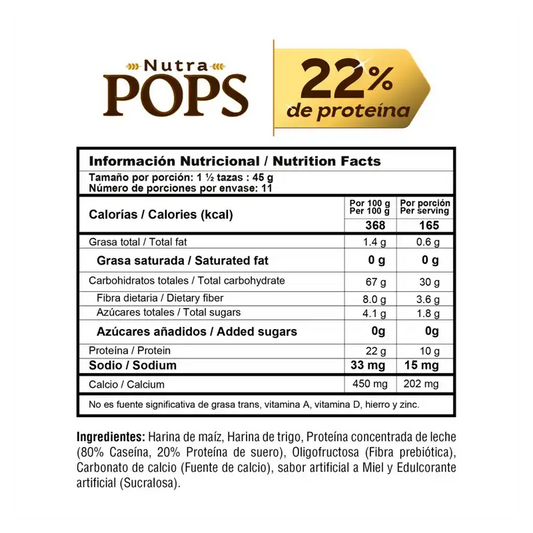 NUTRA POPS - CAJA 11 PORCIONES