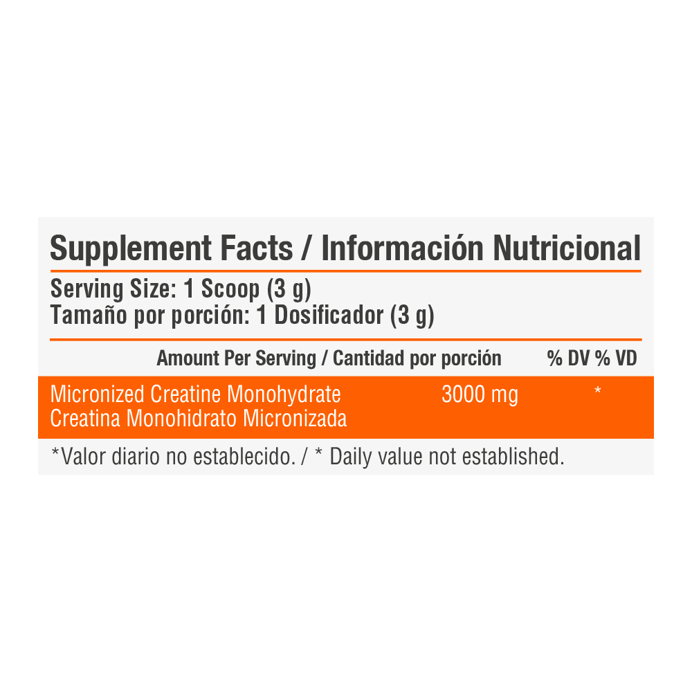 CREATINA MICRONIZADA - HEALTHY SPORTS - 50 SERVICIOS
